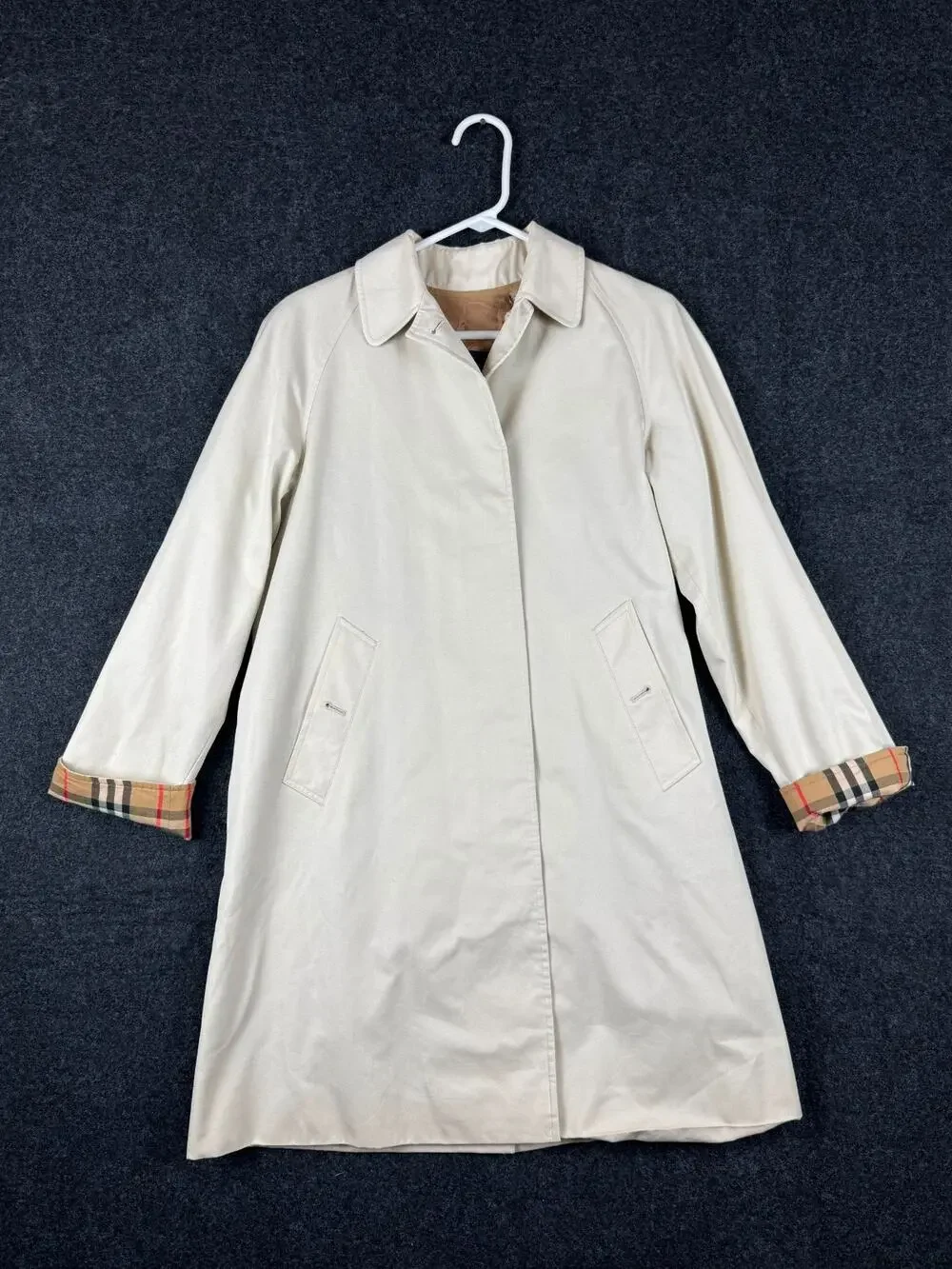 Authentic Burberry London Women's Coat with Removable Nova Check Wool Liner